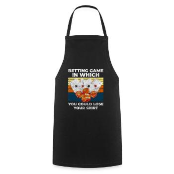 Jeu de cartes Jeu de Blackjack Coeur - Tablier de cuisine - noir - Devant - AI Model Male 185 dark (185cm)