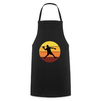Joueur de Dodgeball Entraîneur Sports d’équipe Vintage Rétro - Tablier de cuisine - noir - Devant - AI Model Male 185 dark (185cm)