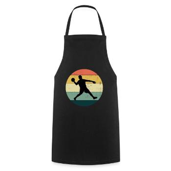 Joueur de Dodgeball Entraîneur Sports d’équipe Vintage Rétro - Tablier de cuisine - noir - Devant - AI Model Male 185 dark (185cm)