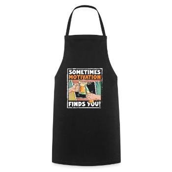 Comic Speech Bubble Colorful - Cooking Apron - black - Front - AI Model Male 185 dark (185cm)
