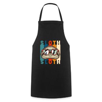 Chill out Hang out comfortably - Cooking Apron - black - Front - AI Model Male 185 dark (185cm)