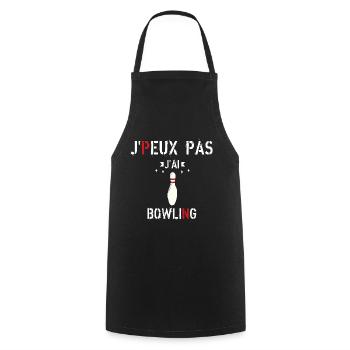 J Peux Pas J Ai Bowling - Tablier de cuisine - noir - Devant - AI Model Male 185 dark (185cm)