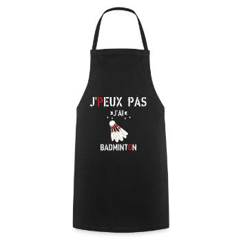 J Peux Pas J Ai Badminton - Tablier de cuisine - noir - Devant - AI Model Male 185 dark (185cm)