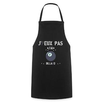 J Peux Pas J ai Billard - Tablier de cuisine - noir - Devant - AI Model Male 185 dark (185cm)