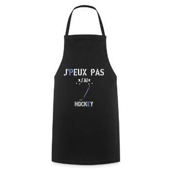 J Peux Pas J Ai Hockey - Tablier de cuisine - noir - Devant - AI Model Male 185 dark (185cm)