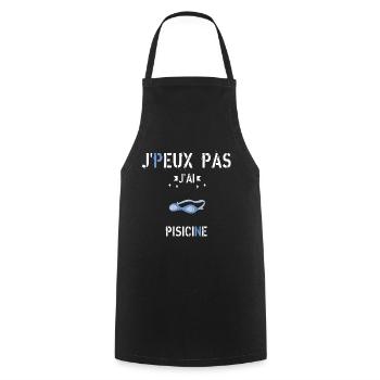 J Peux Pas J Ai Piscine - Tablier de cuisine - noir - Devant - AI Model Male 185 dark (185cm)