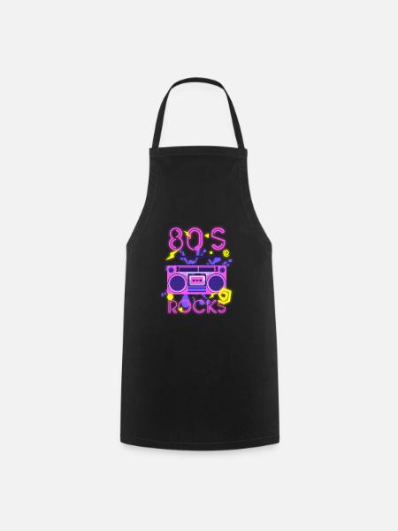 80er Musik - Kochschürze - Schwarz