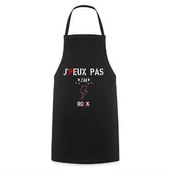 J Peux Pas J Ai Rock - Tablier de cuisine - noir - Devant - AI Model Male 185 dark (185cm)