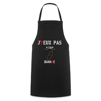 J Peux Pas J Ai Banane - Tablier de cuisine - noir - Devant - AI Model Male 185 dark (185cm)