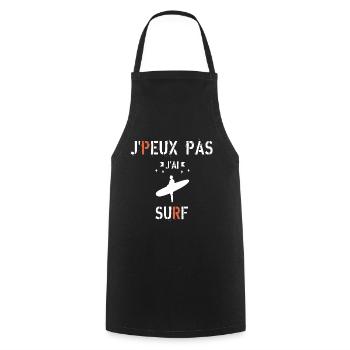 J Peux Pas J ai surf - Tablier de cuisine - noir - Devant - AI Model Male 185 dark (185cm)