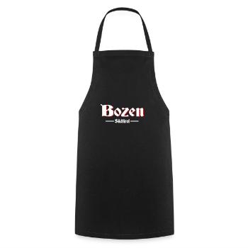 Bozen Südtirol - Kochschürze - Schwarz - Vorne - AI Model Male 185 dark (185cm)
