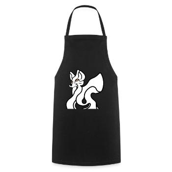 Kitsune Cartoon Vintage Kunst - Kochschürze - Schwarz - Vorne - AI Model Male 185 dark (185cm)