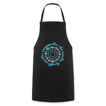 Motivation Love Yoga Exercise Self-confidence - Cooking Apron - black - Front - AI Model Male 185 dark (185cm)