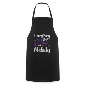 Music, Passion, Singing, Singing - Cooking Apron - black - Front - AI Model Male 185 dark (185cm)
