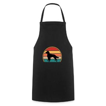 Britanny Dog Lover Silhouette Vintage Sunset - Tablier de cuisine - noir - Devant - AI Model Male 185 dark (185cm)