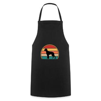 Chien Francais Tricolore Dog Silhouette Retro Sun - Cooking Apron - black - Front - AI Model Male 185 dark (185cm)