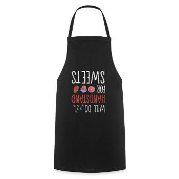 Candy Food Cookie Pastry - Cooking Apron - black - Front - AI Model Male 185 dark (185cm)