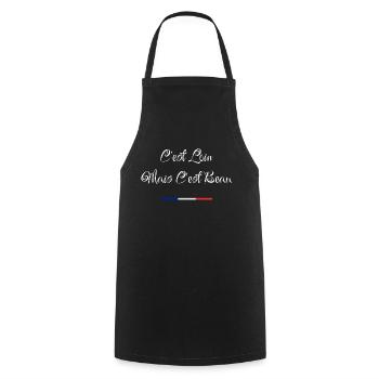c'est loin mais c'est beau - Tablier de cuisine - noir - Devant - AI Model Male 185 dark (185cm)
