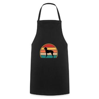 Hygenhund Dog Lover Silhouette Vintage Sunset - Tablier de cuisine - noir - Devant - AI Model Male 185 dark (185cm)