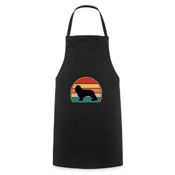 King Charles Dog Lover Silhouette Vintage Sunset - Cooking Apron - black - Front - AI Model Male 185 dark (185cm)