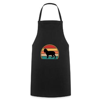 Norfolk Spaniel Dog Love Silhouette Vintage Sunset - Cooking Apron - black - Front - AI Model Male 185 dark (185cm)