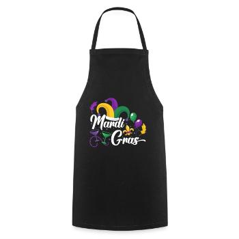 Mardi Gras New Orleans Mardi - Kochschürze - Schwarz - Vorne - AI Model Male 185 dark (185cm)