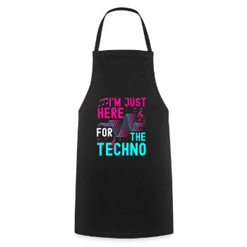 Techno Techno Musik Tanzen Abfeiern - Kochschürze - Schwarz - Vorne - AI Model Male 185 dark (185cm)