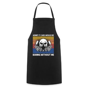 Car painter offer for coachbuilders - Cooking Apron - black - Front - AI Model Male 185 dark (185cm)