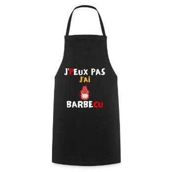 J peux pas j ai barbecue - Tablier de cuisine - noir - Devant - AI Model Male 185 dark (185cm)