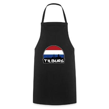 Tilburg Netherlands Flag Skyline Silhouette Travel - Cooking Apron - black - Front - AI Model Male 185 dark (185cm)