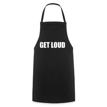 Get loud - Cooking Apron - black - Front - AI Model Male 185 dark (185cm)