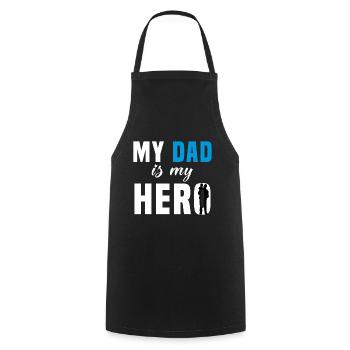My father is my hero - Cooking Apron - black - Front - AI Model Male 185 dark (185cm)