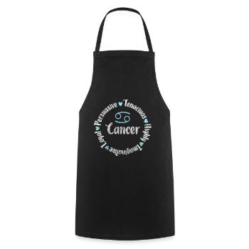Signe du zodiaque Juin - Tablier de cuisine - noir - Devant - AI Model Male 185 dark (185cm)