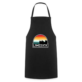 Limerick Irlande Flag Skyline Souvenir de voyage - Tablier de cuisine - noir - Devant - AI Model Male 185 dark (185cm)