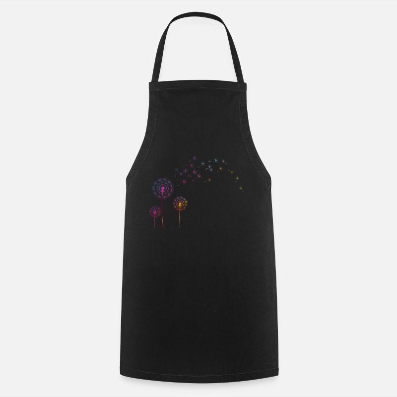 Dandelion Color Splash - Cooking Apron - black