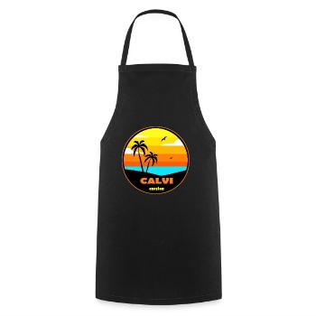 Calvi - Cooking Apron - black - Front - AI Model Male 185 dark (185cm)