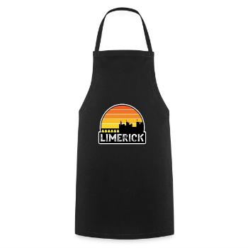 Limerick Irlande Flag Skyline Souvenir de voyage - Tablier de cuisine - noir - Devant - AI Model Male 185 dark (185cm)