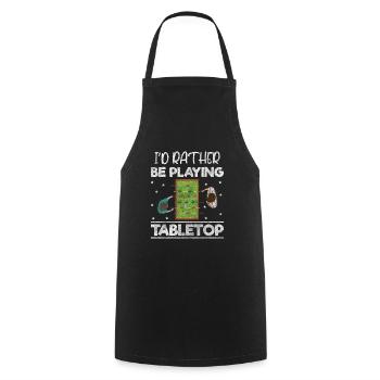 Jeu de société Geek Dice Player - Tablier de cuisine - noir - Devant - AI Model Male 185 dark (185cm)