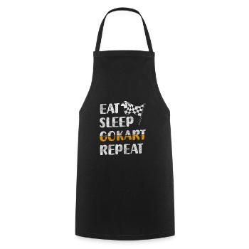 Go-kart kart track karting - Cooking Apron - black - Front - AI Model Male 185 dark (185cm)
