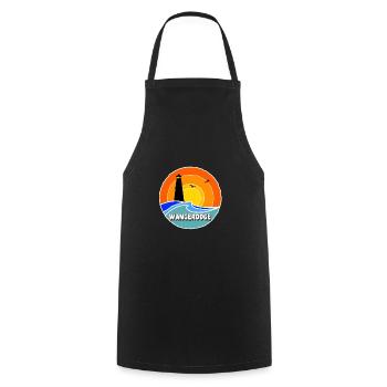 Ostsee Leuchtturm Wangerooge - Kochschürze - Schwarz - Vorne - AI Model Male 185 dark (185cm)