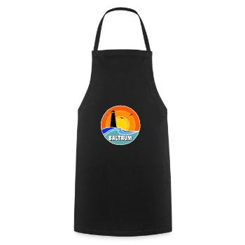 Ostsee Leuchtturm Baltrum - Kochschürze - Schwarz - Vorne - AI Model Male 185 dark (185cm)