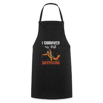 Skydiver Sky Freefall Base Jump - Tablier de cuisine - noir - Devant - AI Model Male 185 dark (185cm)