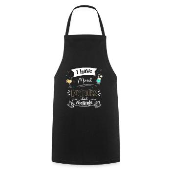 Cocktail Alcohol Bottle - Cooking Apron - black - Front - AI Model Male 185 dark (185cm)