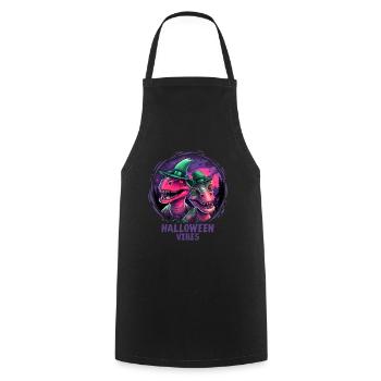 Halloween Dinosaur Velociraptor Dino - Cooking Apron - black - Front - AI Model Male 185 dark (185cm)