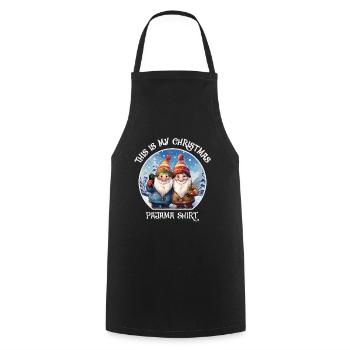 Gnome Dwarves Christmas Pajama - Cooking Apron - black - Front - AI Model Male 185 dark (185cm)