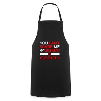 Czech Girlfriend - Cooking Apron - black - Front - AI Model Male 185 dark (185cm)