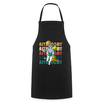 Astronomy Space Space Star - Cooking Apron - black - Front - AI Model Male 185 dark (185cm)