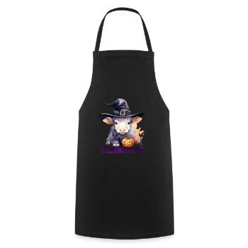 Halloween Pumpkin Horror - Cooking Apron - black - Front - AI Model Male 185 dark (185cm)