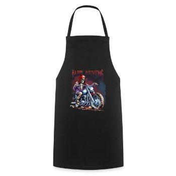 Halloween Pumpkin Horror - Cooking Apron - black - Front - AI Model Male 185 dark (185cm)