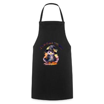 Halloween Pumpkin Horror - Cooking Apron - black - Front - AI Model Male 185 dark (185cm)